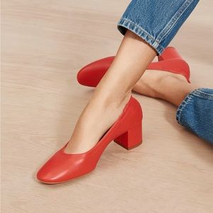 Everlane The Day Heel Bright Red size 7